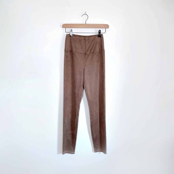 wilfred free daria faux suede tan leggings medium - Picture 3 of 9